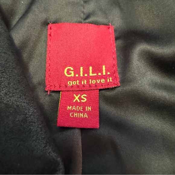 G.I.L.I. Black Leather Jacket Coat Moto Size XS Pockets Zipper on Sleeves NEW - Picture 4 of 15